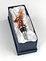Wine or Bottle Stopper Holiday Reindeer in Art Glass
