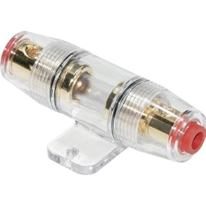Gold Series AGU Fuse Holder – Clear Caps Solid brass terminals