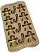 Silicone Chocolate Mold: Gingerbread and Sugar Cane 43mmx35mmx12mm Deep, Total Volume...