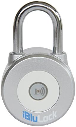 iBluLock Bluetooth Padlock - Electronic, Smart works with iOS &amp; Android (Silver)