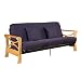 Naples Futon Frame and Serta Mattress Set - Navy