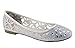Walstar Women Casual Rhinestone Glitter Mesh Slip On Ballet Flat Lightweigh