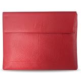 New Fashionable Perfect Fit Premium High Quality Leather Pouch Protective Carrying Case Bag for Apple iPad 3G / WiFi 16GB 32GB 64GB AT&T - RED