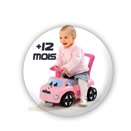 Imagen 4 de Smoby 445001 Voyager - Coche para niños, 55 x 41 x 48 cm, color rosa
