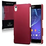 Sony Xperia Z2 Hybrid Rubberised Back Cover Armour Case by Terrapin - Solid Red
