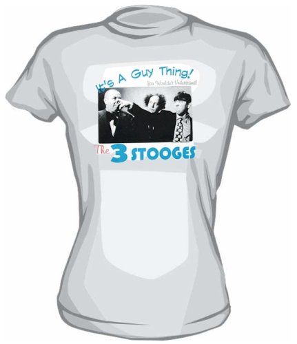 The Three Stooges IT'S A GUY THING Logo Women's Babydoll tee Shirt in 4 Colors Small thru XL