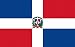 Dominican Republic Flag Clear Acrylic Fridge Magnet 2.75 inches x 2 inches