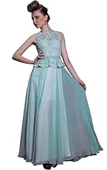 Mesh Draped Peplum Lace Sleeveless Chiffon/Polyester Evening Dress/Prom Dress/Party Dress/Wedding Dress 