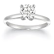 10k Choice of White or Yellow Gold Round Diamond Solitaire Engagement Ring (1/2 ct, J-K Color, I2-I3 Clarity)