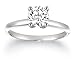 10k White or Yellow Gold Round Diamond Solitaire Engagement Ring (1/2 ct, J-K Color, I2-I3 Clarity)