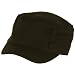 Herringbone 3 Button Sheen Military Cadet Hat Cap Black