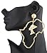 Goldtone Map of Africa with Nefertiti Dangle Earrings
