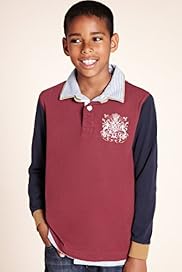 Pure Cotton Plain Rugby Jersey Top