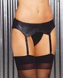 Elegant Moments EM-L9168, Leather Garter Belt, also in Plus Size