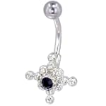 Black Crystal Knotted Flower