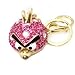 1x Crystal Rhinestone Hot Pink Bird Angrybird Keychain/Necklace/Purse Fashion Decoration