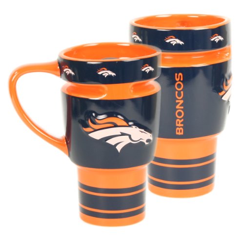 NFL Denver Broncos 16-Ounce Sculpted Travel Mug