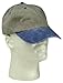 Blank Hat Pigment Dyed Washed Cotton Ball Cap in Navy Blue and Khaki