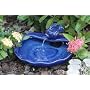 Smart Solar 21372R01 Ceramic Solar Koi Fountain, Blue Glazed Finish