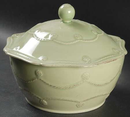 Juliska Ceramics Berry & Thread-Pistachio Green 2 Quart Round Covered Casserole, Fine China