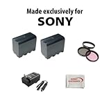 2 Pack Of Li-Ion Extended Life Replacement Battery for Sony NP-F970 NP-F960 ....