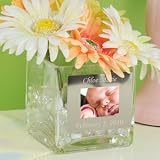 Square Glass Vase with Photo Frame