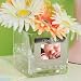 Square Glass Vase with Photo Frame