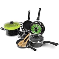 Ecolution Artistry 12-Piece Cookware Set, Black