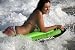 Surfster Blade Pro Inflatable Bodyboard / Boogie Board (Green) with Pump