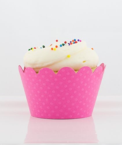 Designer Pink Cupcake Wrappers - Set of 12 - by SimplyGenie
