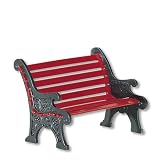 Dept. 56 Village accessory - Red Wrought Iron Park Bench