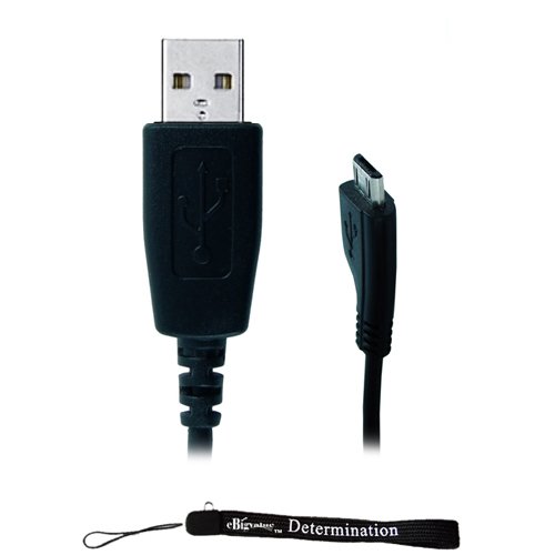 eBigValue: Black Micro USB Data Sync and Charge Cable for New Barnes and Noble Nook Color