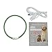LED Pet Dog Collar,Pashion USB Rechargeable LED Light-Up Safety Neck Loop One Size Fits All Waterproof Night Safety Pet Dog Collar (Green)