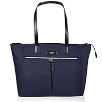 Knomo Luggage Knomo Mayfair Nylon Grosvenor E/W Top Zip Tote (One Size, Navy Blue)
