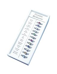 14K White Gold Birthstone Ring Set BTSET11