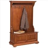 Home Styles Homestead Hall Tree in Distressed Warm Oak Finish