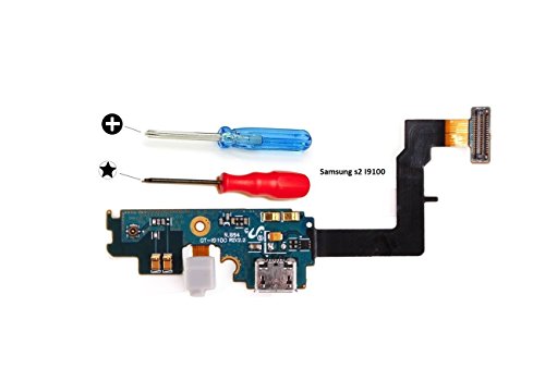 Samsung Galaxy S2 i9100 Dock Connector USB Flexkabel with adhesive underside incl. 2 x screwdriver for easy installation by MMOBIEL
