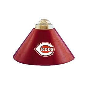 Cincinnati Reds 3pc SWAG METAL SHADE POOL BILLIARD TABLE LAMP LIGHT