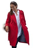 Trench coat in water-resistant faux silk