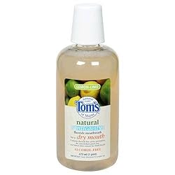 Tom's of Maine Natural Anticavity Fluoride Mouthwash for a Dry Mouth, Lemon-Lime, 1 pint (473 ml) (Pack of 3)