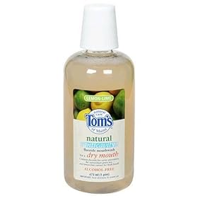 Tom's of Maine Natural Anticavity Fluoride Mouthwash for a Dry Mouth, Lemon-Lime, 16-Ounce Bottle