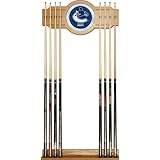 NEW NHL Vancouver Canucks 2 piece Wood and Mirror Wall Cue Rack - NHL6000-VC