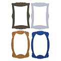 Set of 4 Assorted Colored Frames - 2x3"