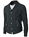 H2H Mens Shawl Collar Sweater Cardigan with Point Button