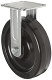 RWM Casters 47 8″ Diameter Durastan Wheel Kingpinless Medium Heavy Duty Rigid Plate Caster with Straight Roller Bearing, 4-1/2″ Length x 4″ Width Plate, 1400 lbs Capacity Range