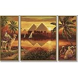 Schipper 9260442 - Malen nach Zahlen, Pyramiden am Nil, 50x80 cm - Noris