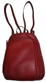 Women's Tignanello Pebble Leather Zip Around Backpack Glam Red