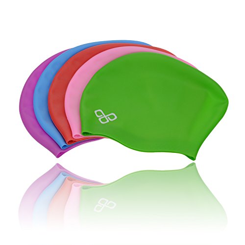 Waterproof Extra Large Swim Caps for Long Hair - Silicone Swimming Cap Dreadlocks Women & Ladies That Keeps Hair Dry