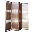 Ore International R5427-4 4-Panel Wooden Room Divider - Walnut