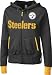 Pittsburgh Steelers Women's Chant Black Full Zip Hooded Sweatshirt - Small